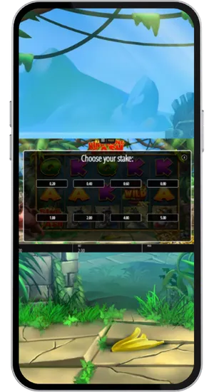 Choosing a bet between £0.20 and £100 in King Kong Cash to match session length and budget