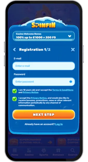 Setting up a casino profile and adding funds via debit card or e-wallet