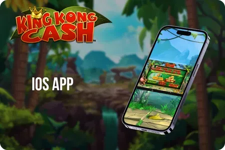 King Kong Cash iOS gameplay in Safari browser mobile view